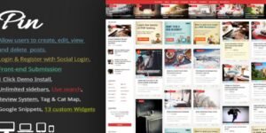 Pin Pinterest Style Personal Masonry Blog Front-end Submission 5.6