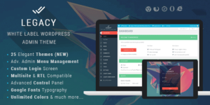 Legacy White label WordPress Admin Theme 9.2