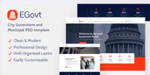 Egovt City Government WordPress Theme 1.5.8